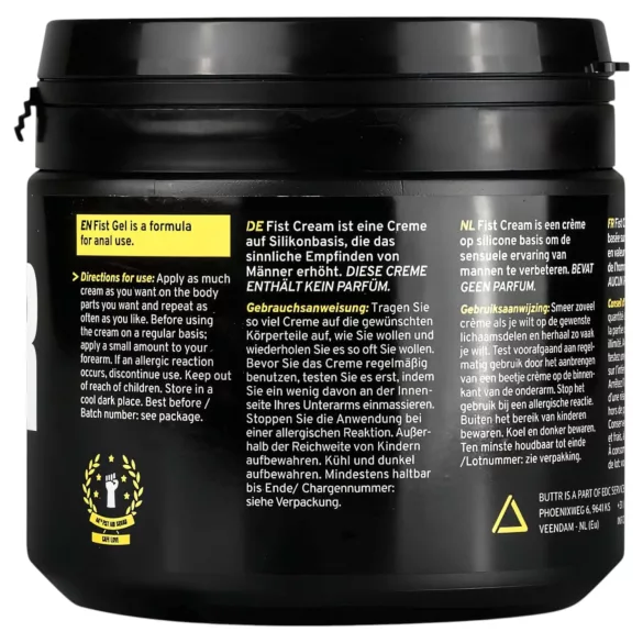 BUTTR Intense Glide Cream - Fisting Lubricant (500ml)