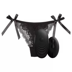   Sway No.3 - cordless, remote-controlled vibrating black knickers (S-L)