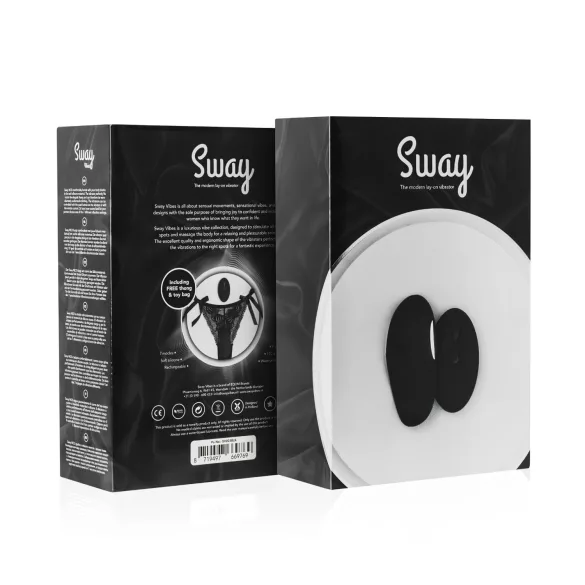 Sway No.3 - rechargeable, remote control, vibrating panties - black (S-L)