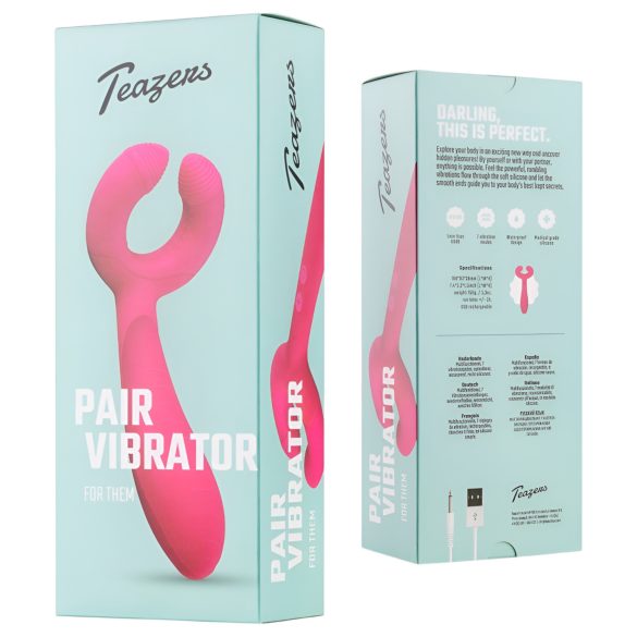 Easytoys Couple - Rechargeable, Waterproof Partner Vibrator (Pink)