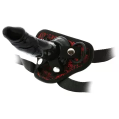 Dreamtoys Blaze - strap-on dildo with harness (black)