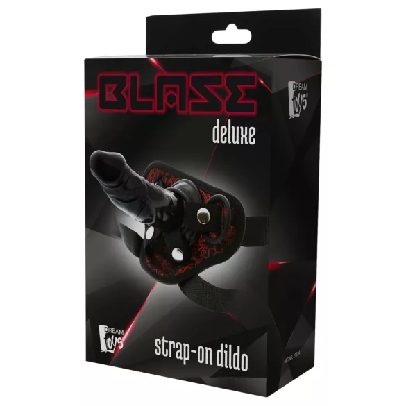 Dreamtoys Blaze - strap-on dildo with harness (black)