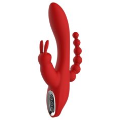   Red Revolution Hera - Cordless, Waterproof 3-Prong Vibrator (Red)