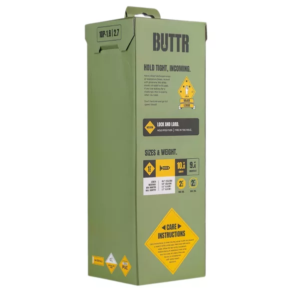 BUTTR 10 Pounder - Suction Cup Large Dildo (Black)