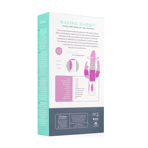 Easytoys Raving Rabbit - 3-pronged vibrator (pink)