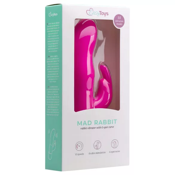 Easytoys Mad Rabbit - Bunny Ear Clitoral Vibrator (Pink)