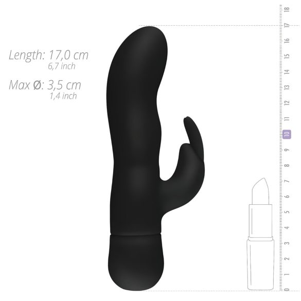 Easytoys Mad Rabbit - Black G-Spot Vibrator with Clitoral Stimulator