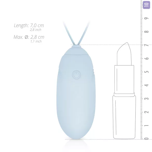 LUV EGG - wearable rechargeable wireless vibrating egg (blue)