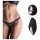 Pantyrebel - cordless, remote-controlled vibrating black thong (S-L)