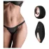 Pantyrebel - cordless, remote-controlled vibrating black thong (S-L)