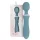 Bloom Orchid Wand - rechargeable massaging vibrator (turquoise)