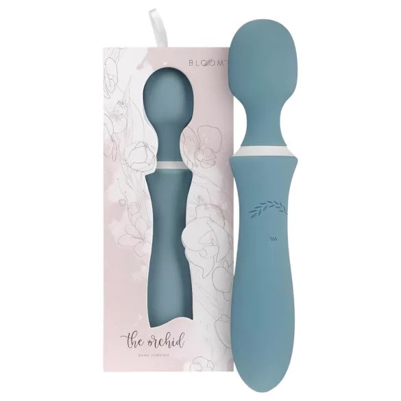Bloom Orchid Wand - rechargeable massaging vibrator (turquoise)