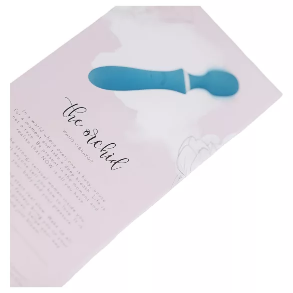 Bloom Orchid Wand - rechargeable massaging vibrator (turquoise)
