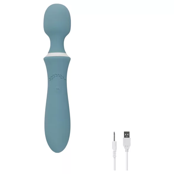 Bloom Orchid Wand - rechargeable massaging vibrator (turquoise)