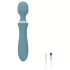 Bloom Orchid Wand - rechargeable massaging vibrator (turquoise)