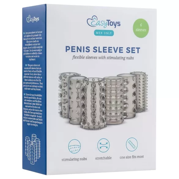 Easytoys Penis Sleeve Set - Gray (6 Pieces)