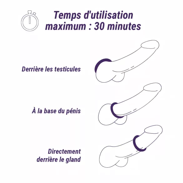 Boners - Rechargeable, Waterproof Vibrating Cock Ring (Grey)