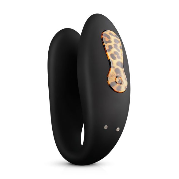 Panthra Zuna - Rechargeable Waterproof Couples Vibrator (Leopard Black)
