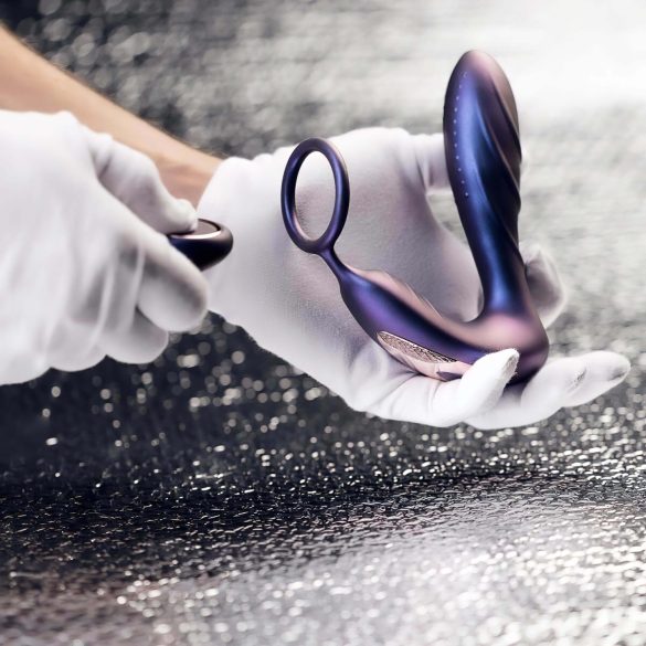 Hueman Black Hole - Purple Remote Anal Vibrator with Cock Ring