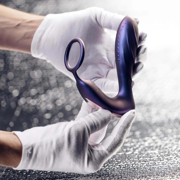 Hueman Black Hole - Purple Remote Anal Vibrator with Cock Ring