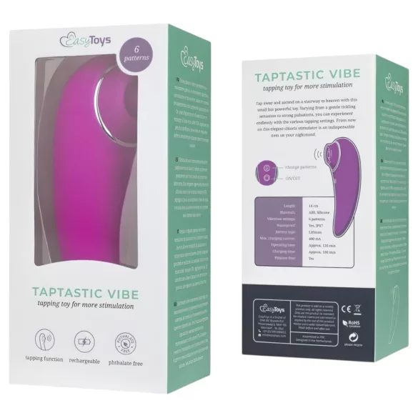 EasyToys Taptastic Vibe - rechargeable, waterproof clitoral vibrator (pink)