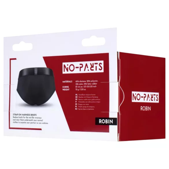No-Parts Robin - Clip-On Briefs (Black) - L