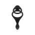 EasyToys Pleasure Ring - Flexible Black Penis and Testicle Ring