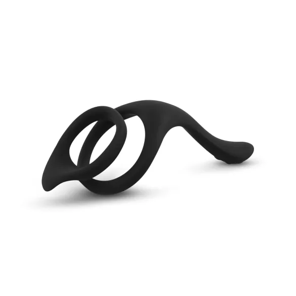 EasyToys Pleasure Ring - Flexible Black Penis and Testicle Ring