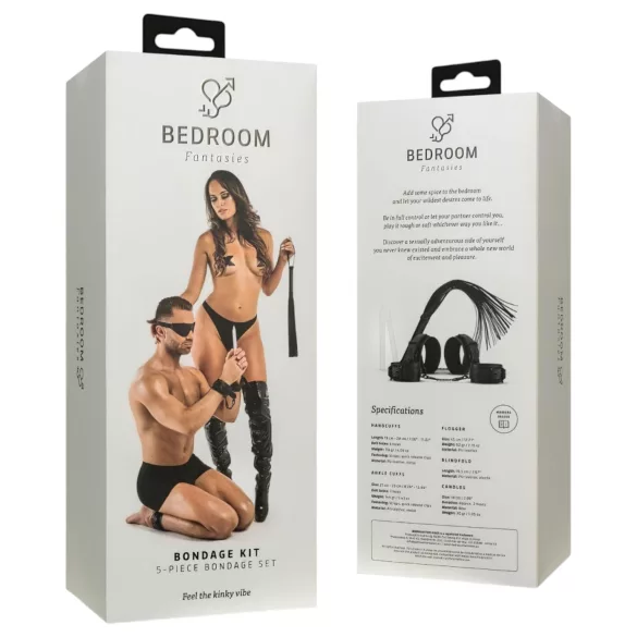 Bedroom Fantasies - Complete 5-Piece BDSM Set (Black)