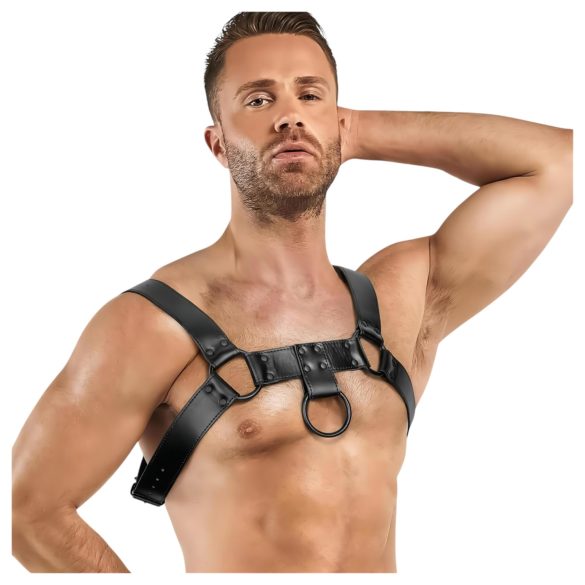 Bedroom Fantasies Bruno - Black Body Harness Top (Sizes S-XL)