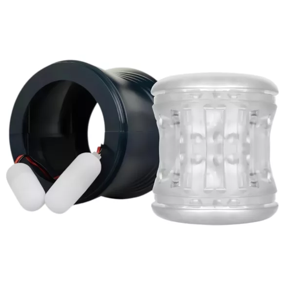 FPPR. - Rechargeable, Vibrating, Double-Ended Masturbator (Blue)