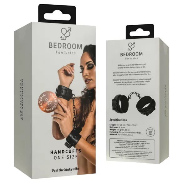 Bedroom Fantasies - Wrist Cuffs with Chain (Black)
