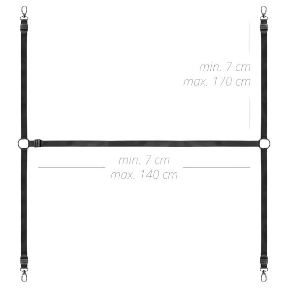 Bedroom Fantasies - Bed Restraint Set (Black)