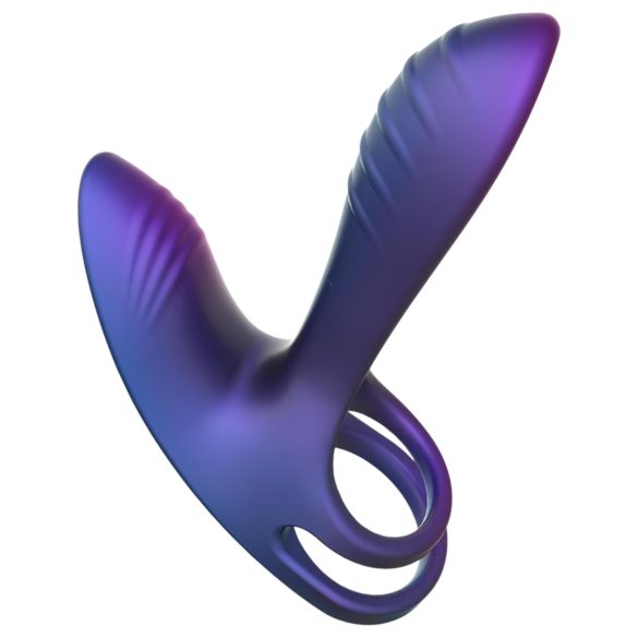 Hueman Infinity Ignite - Vibrating Penis and Scrotum Ring (Purple)