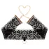 Rosy Gold - Black Collar and Wrist Cuffs