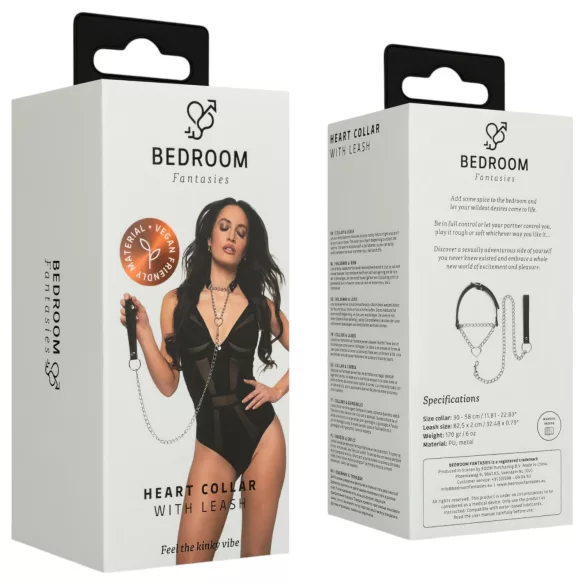 Bedroom Fantasies - collar with leash (black)