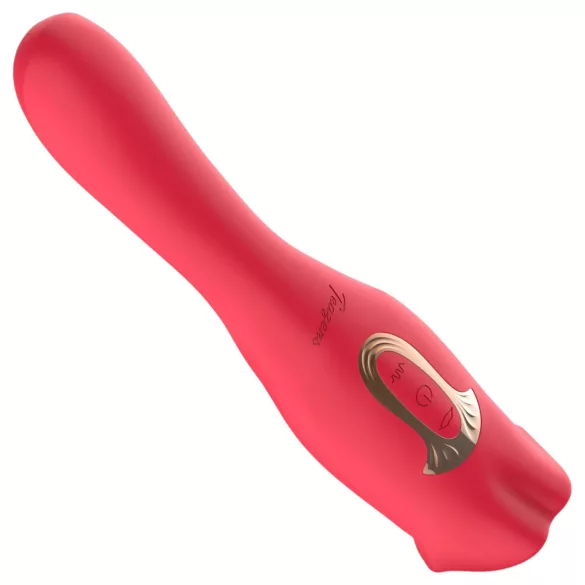 Teazers - double-ended vibrator with tongue clitoral stimulator (red)
