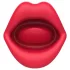 Teazers - double-ended vibrator with tongue clitoral stimulator (red)