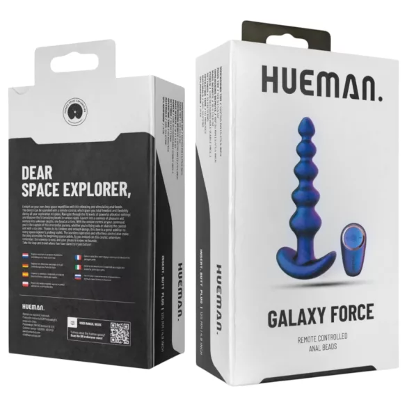 Hueman Galaxy Force - remote-controlled anal vibrator (purple)