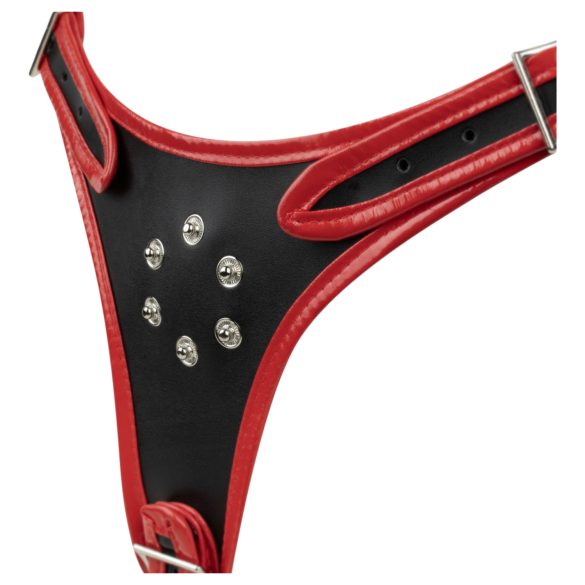 Easytoys - Strap-On with Triple Dildo (Black)