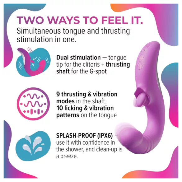 Good Vibes Only - thrusting clitoral vibrator (pink)