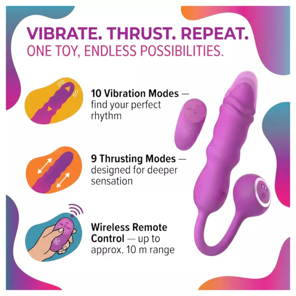 Good Vibes Only - bullet vibrating egg with remote control (pink)