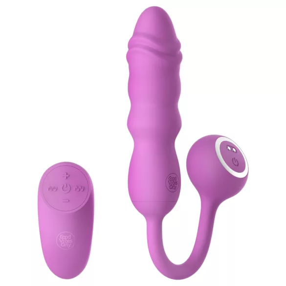 Good Vibes Only - bullet vibrating egg with remote control (pink)
