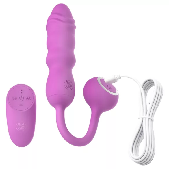 Good Vibes Only - bullet vibrating egg with remote control (pink)