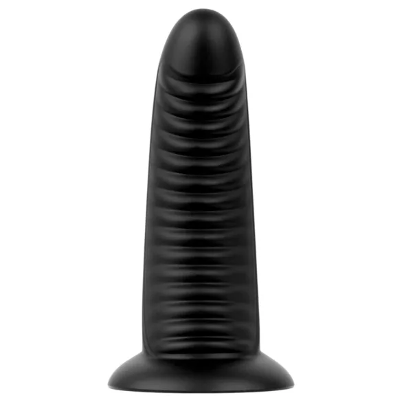 BUTTR Double Ribbed - extra-large ribbed anal plug (black) - 26 cm