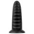BUTTR Double Ribbed - extra-large ribbed anal plug (black) - 26 cm
