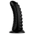BUTTR Double Ribbed - extra-large ribbed anal plug (black) - 26 cm