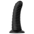 BUTTR Double Ribbed - extra-large ribbed anal plug (black) - 26 cm