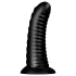 BUTTR Double Ribbed - extra-large ribbed anal plug (black) - 26 cm