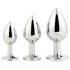 Gleaming Love - Silver Anal Plug Set (3-Piece)